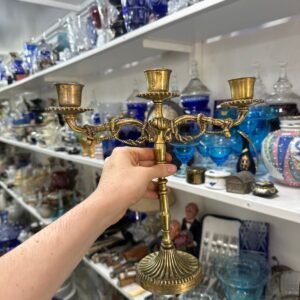 Candelabros 3 velas de bronce