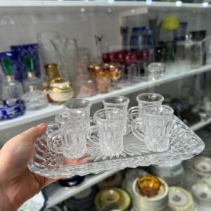 Set de 6 vasos para shot con asas y la fuente