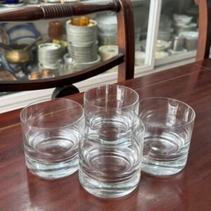 Set de 4 vasos de cristal para whisky