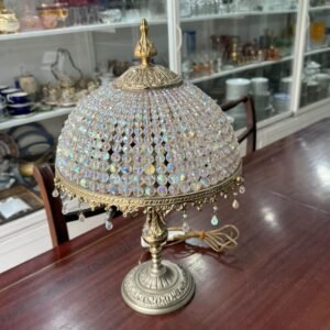 Lámpara de cristal de roca con bronce