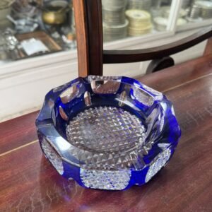 Cenicero cristal súper tallado azul