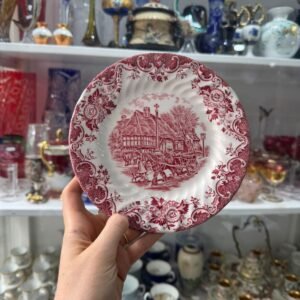 Plato inglés de colección rosa