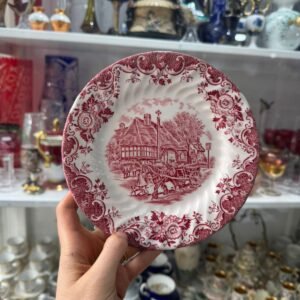 Plato inglés de colección rosa