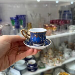 Dúo de café petit de colección de porcelana