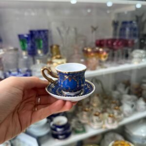 Dúo de café petit de colección de porcelana