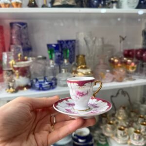 Dúo de café petit de colección de porcelana