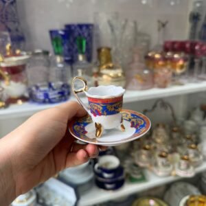 Dúo de café petit de colección de porcelana