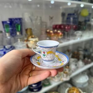 Dúo de café petit de colección de porcelana