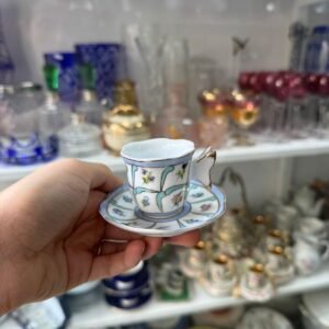 Dúo de café petit de colección de porcelana
