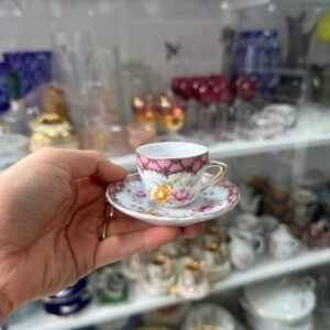 Dúo de café petit de colección de porcelana