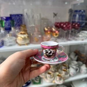 Dúo de café petit de colección de porcelana