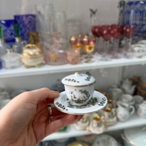 Dúo de café petit de colección de porcelana