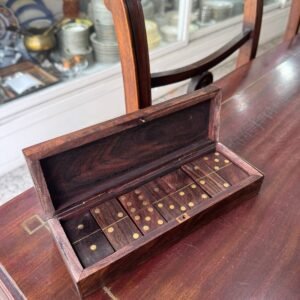 Domino VINTAGE madera y bronce