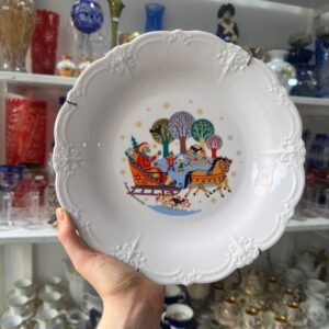 Plato de porcelana Tirschenreuth Baronesse Tannebaum navidad de colección