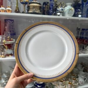 Plato porcelana francesa limoges guarda en oro
