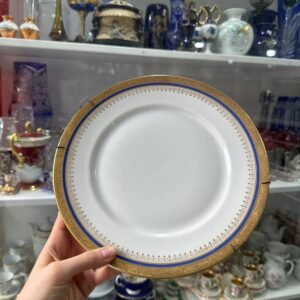 Plato porcelana francesa limoges guarda en oro