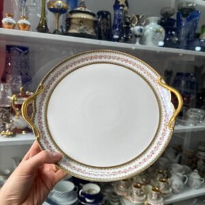 Plato de torta o masitero porcelana francesa limoges