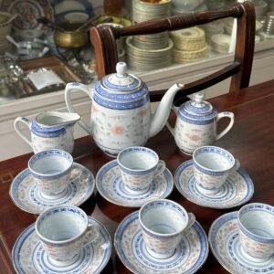 Juego de café porcelana oriental completo para 6 personas
