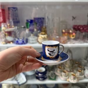 Dúo de café petit de colección de porcelana