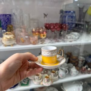 Dúo de café petit de colección de porcelana