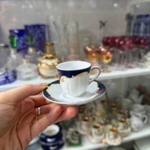 Dúo de café petit de colección de porcelana