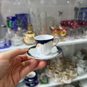Dúo de café petit de colección de porcelana