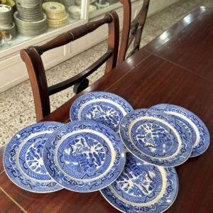 Juego de 6 platos de postre willow holland