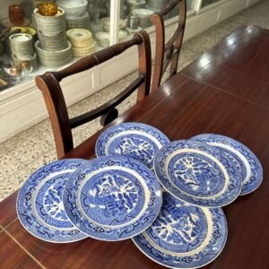 Juego de 6 platos de postre willow holland