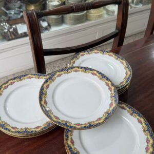 Juego de 11 platos de postre porcelana LIMOGES