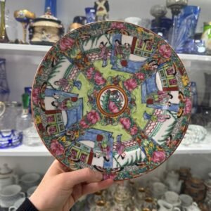 Plato porcelana oriental pintado a mano