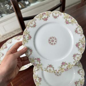 Set de 4 platos de porcelana LIMOGES