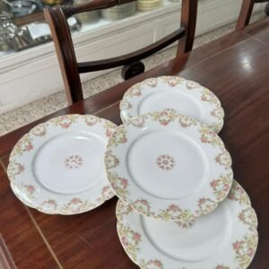 Set de 4 platos de porcelana LIMOGES