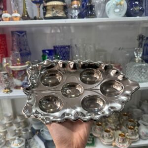 Fuente huevera metalica