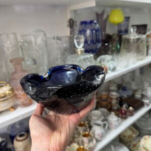 Despojador o cenicero de cristal de murano burbujas