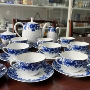 Juego de té porcelana verbano completo para 12 personas