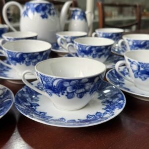 Juego de té porcelana verbano completo para 12 personas