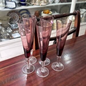 Set de 5 copas color uva