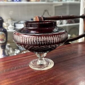 Florero o copon cristal súper tallado rubi