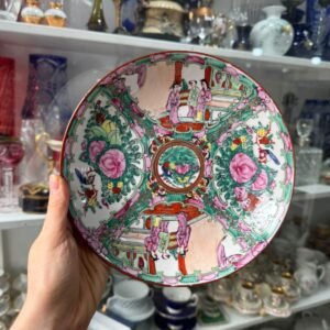 Plato hondo porcelana oriental pintado a mano