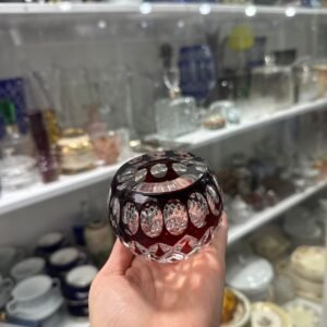 Cenicero cristal súper tallado rubi