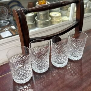 Set de 4 vasos de cristal tallados