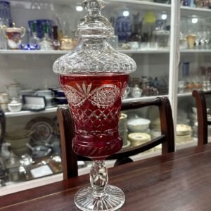 Caramelera grande cristal súper tallado rubi