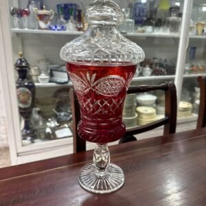 Caramelera grande cristal súper tallado rubi