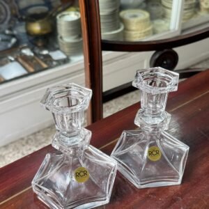 Par de candelabros de cristal italianos