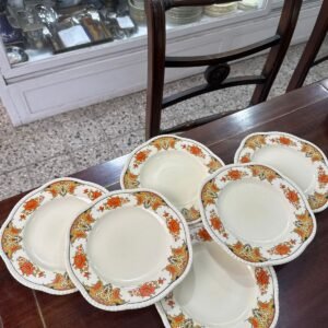 Juego de 6 platos de postre ingleses