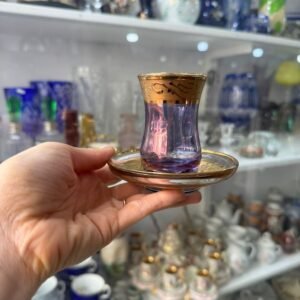 Taza con plato estilo veneciano