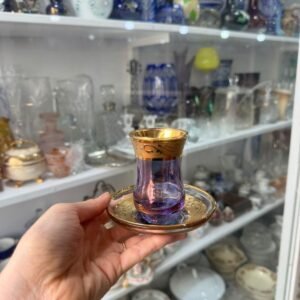 Taza con plato estilo veneciano