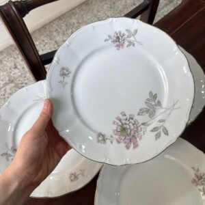 Juego de 6 platos playos porcelana verbano