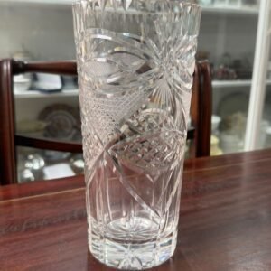 Exquisito florero cristal súper tallado