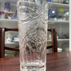 Exquisito florero cristal súper tallado